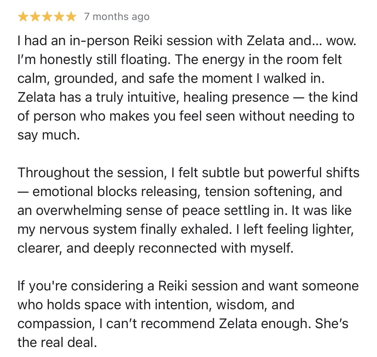 Client testimonial